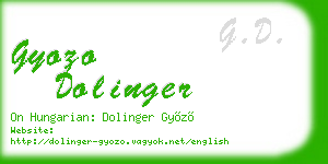 gyozo dolinger business card